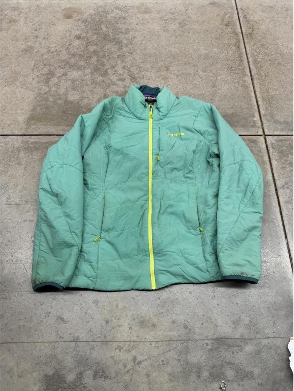 vintage patagonia nano air aqua stone teal zip up jacket xl WOMENS / HAS STAINS